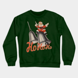 1980s old fashion Jingle Bell Christmas Santa Ho Ho Ho Crewneck Sweatshirt
